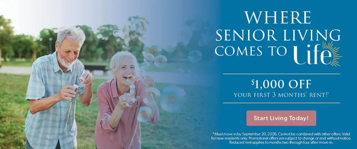Where Senior Living Comes To Life Incentive